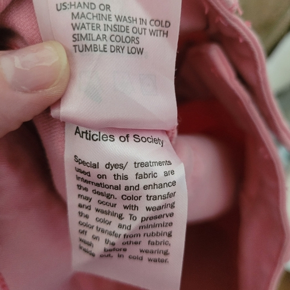 Articles of Society Pink Shimmer Denim Jeans Size 27 - Picture 11 of 12